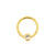 Chirurgisch Stalen Smile Click Ring Met Kirstal Clear