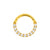 Surgical Steel Zirconia Ring Gold