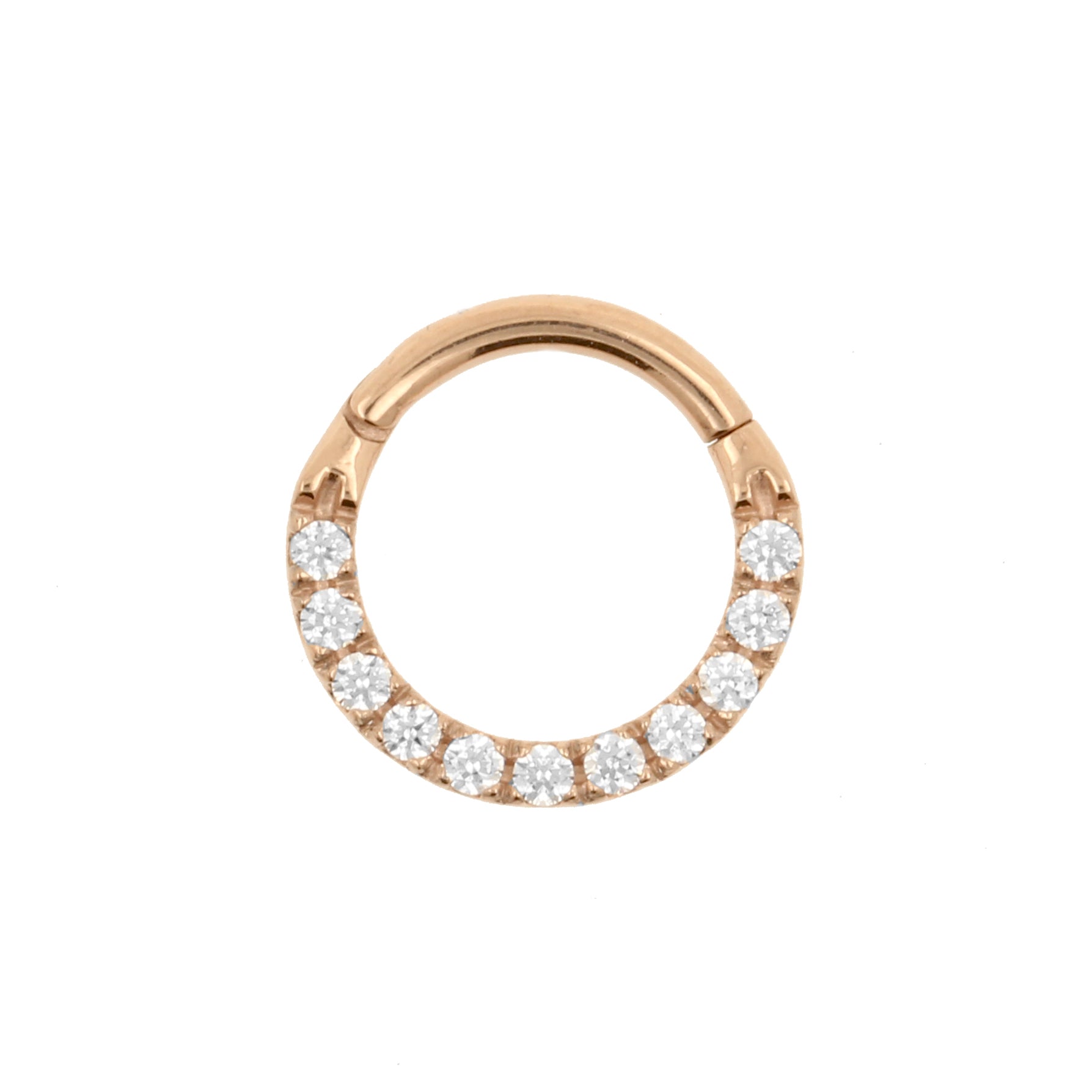 Surgical Steel Zirconia Ring Rose Gold