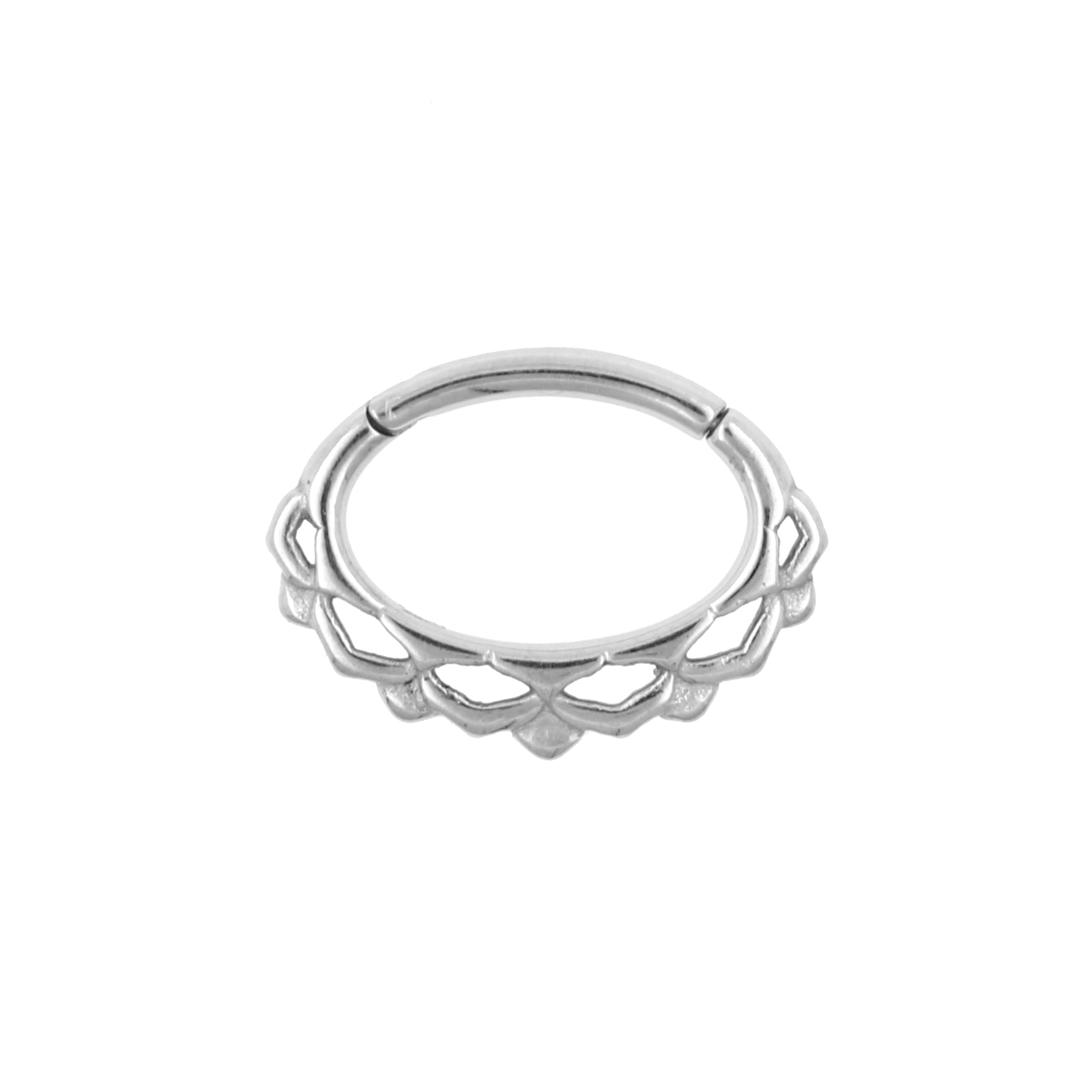 Chirurgisch Stalen Daith Clicker - Small Lotus Zilver