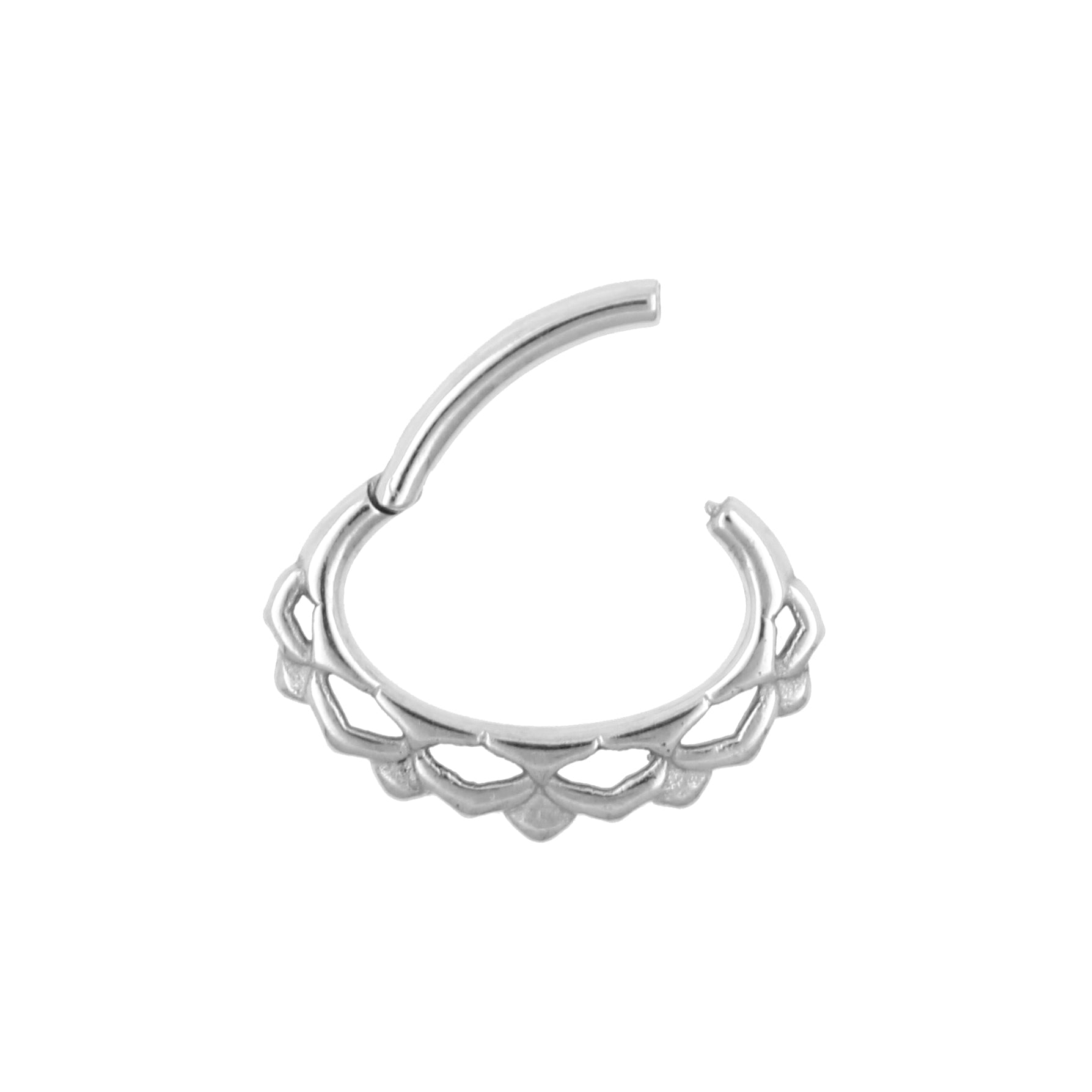 Chirurgisch Stalen Daith Clicker - Small Lotus Zilver