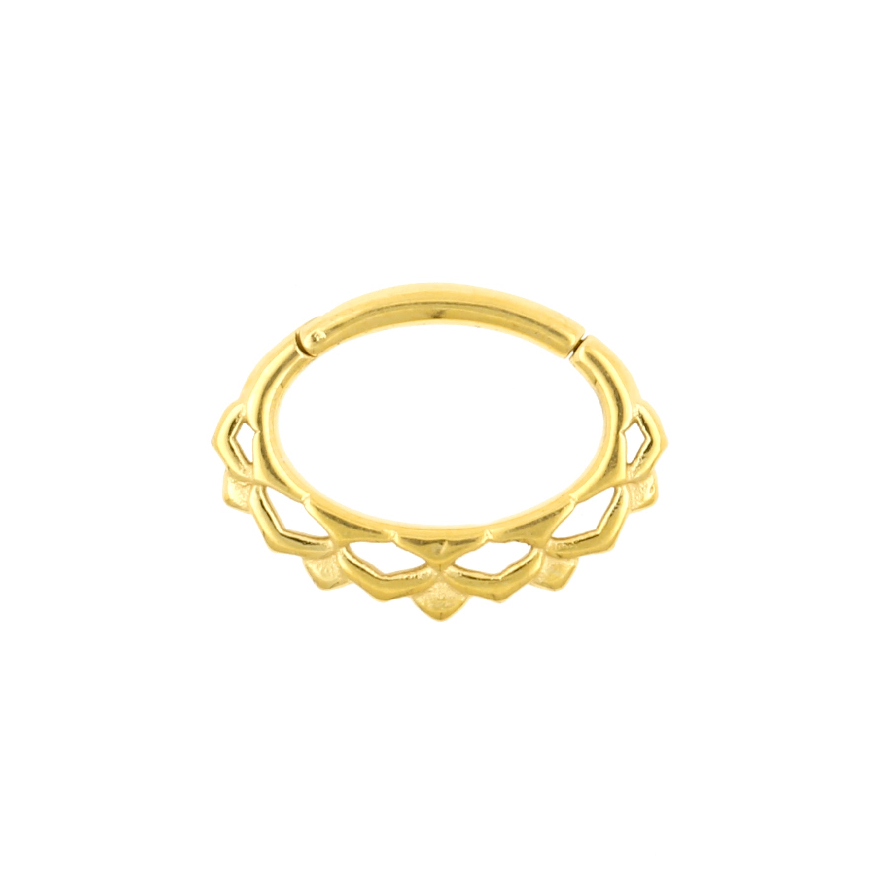 Chirurgisch Stalen Daith Clicker - Small Lotus Goud