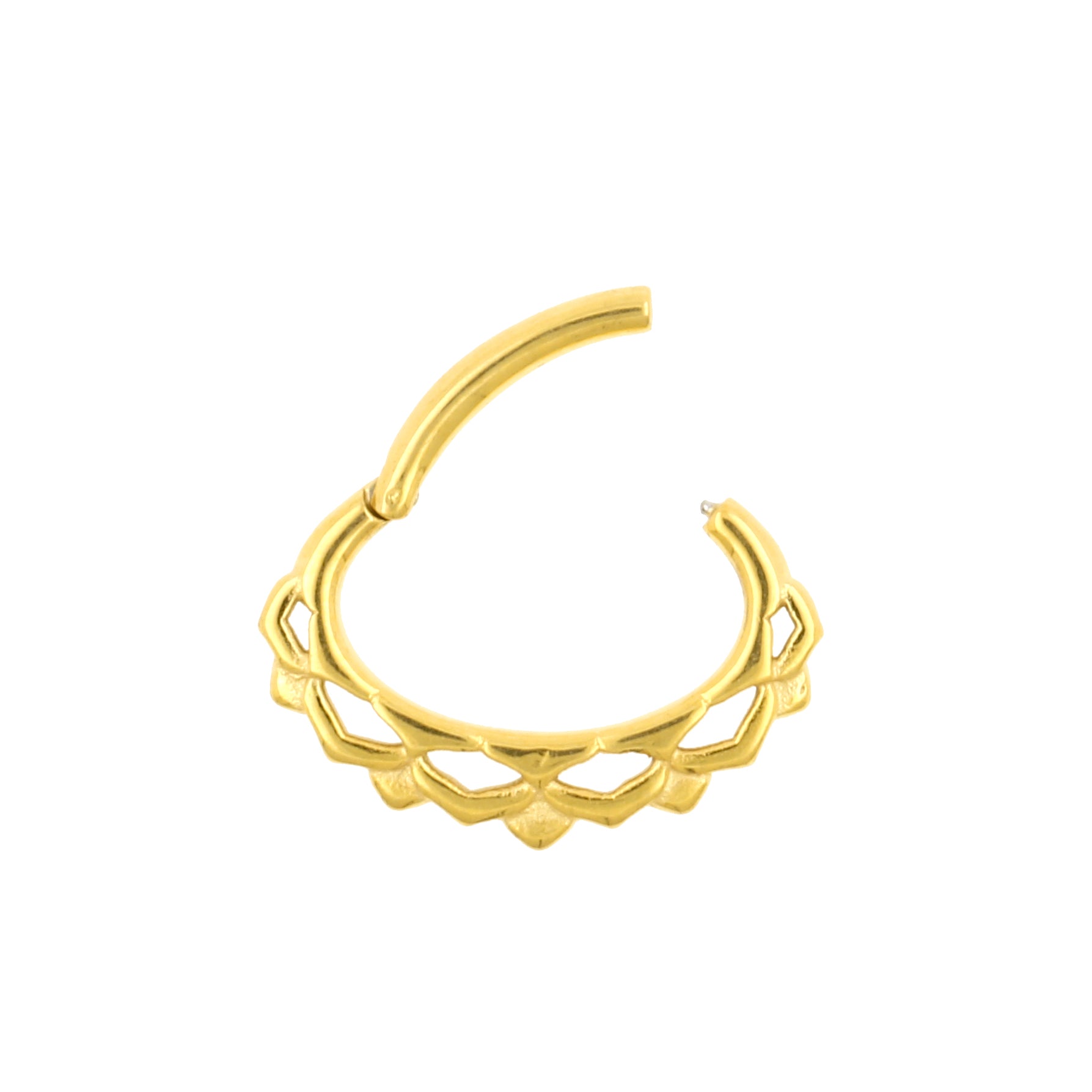 Chirurgisch Stalen Daith Clicker - Small Lotus Goud