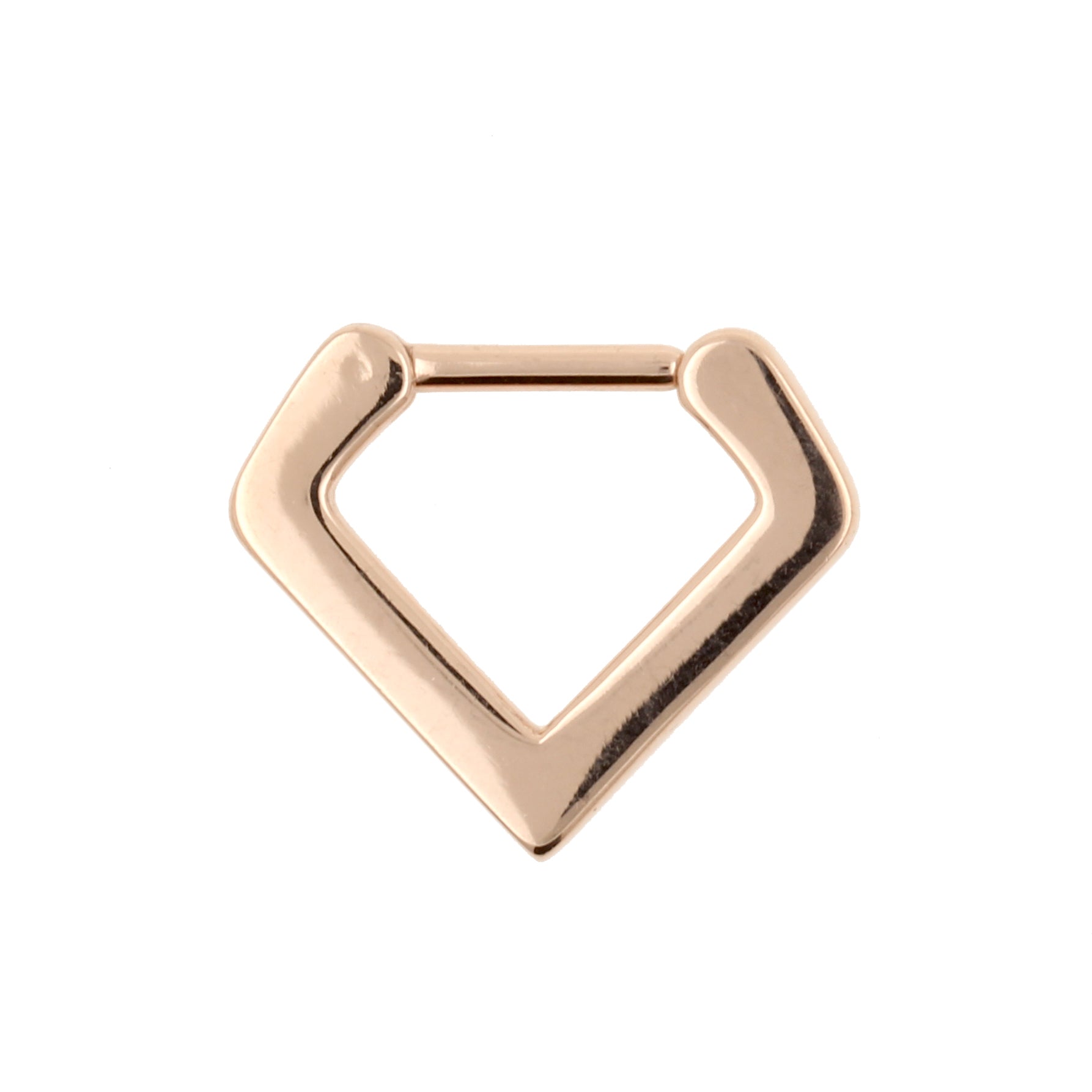 Chirurgisch Stalen Septum V-Clicker Rose Goud