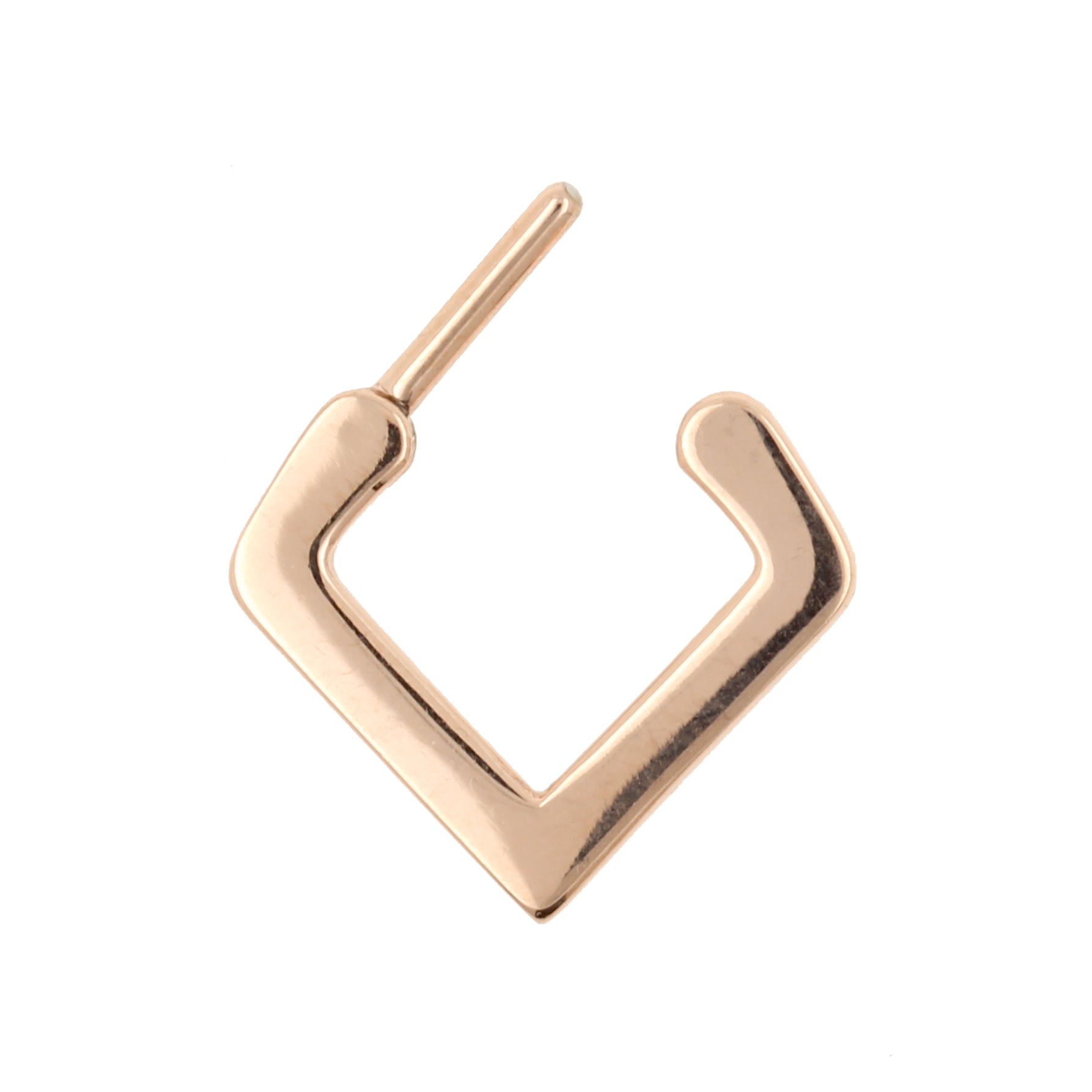 Chirurgisch Stalen Septum V-Clicker Rose Goud