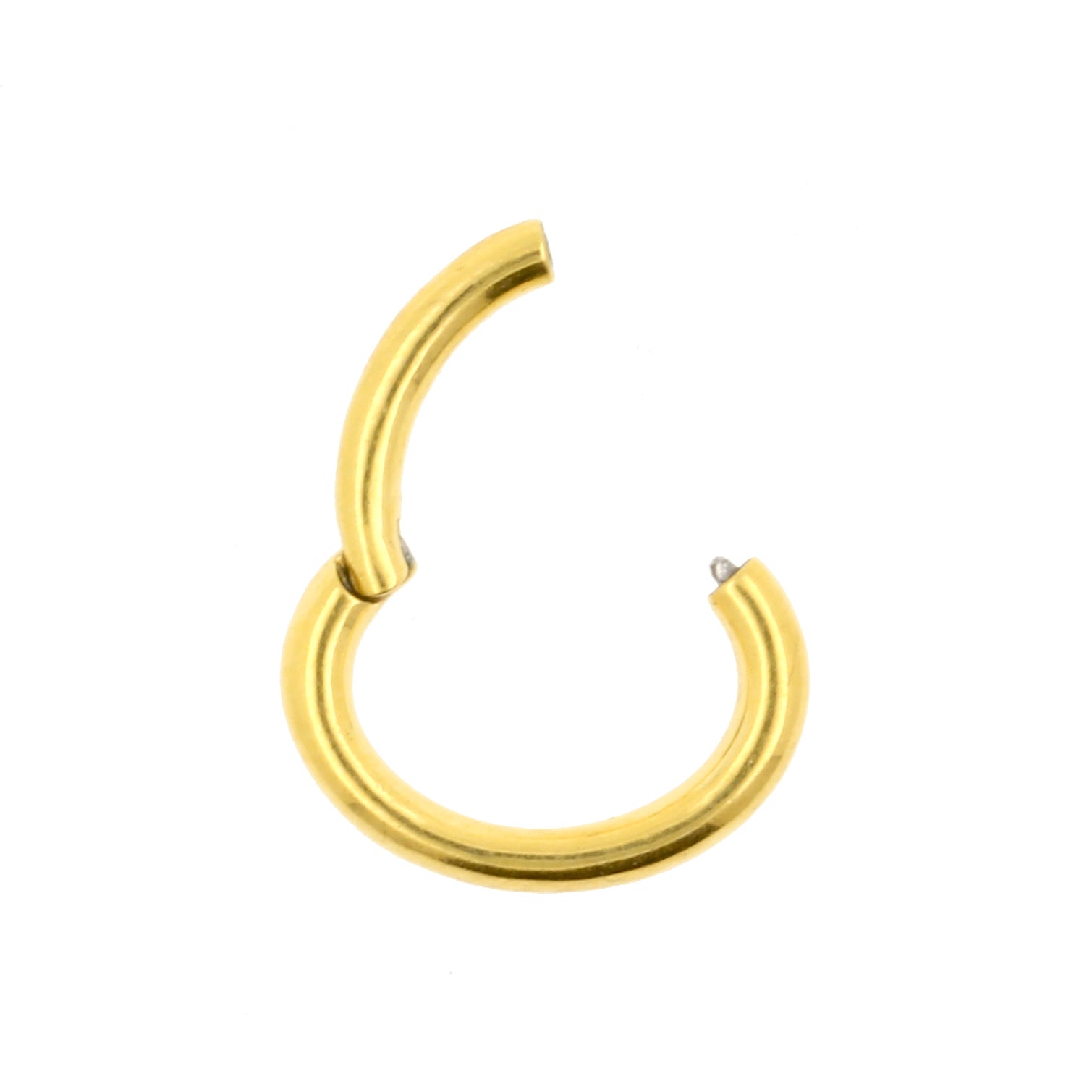 Surgical Steel Rook Piercing Oval Click Ring Gold