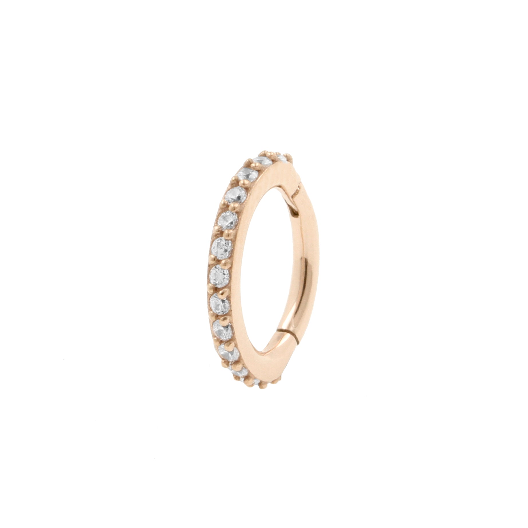 Nickel-Free Stainless Steel Rook Clicker - Single Ring Rose Gold