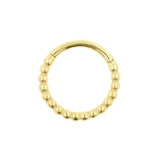 Nickel-Free Stainless Steel Click Ring - Dots Gold