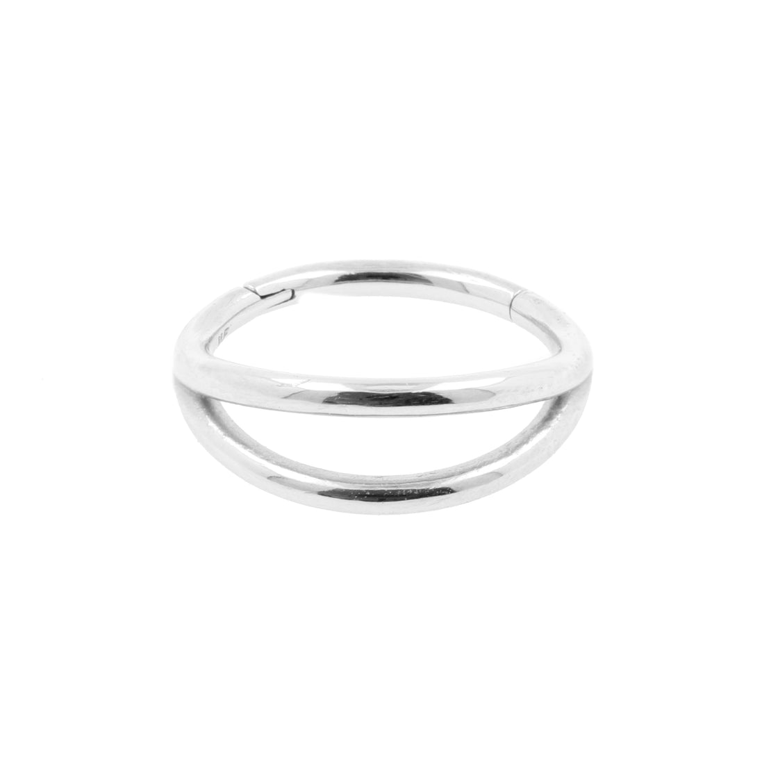 Nikkelvrij Stalen Click Ring - Double Hoop Zilver