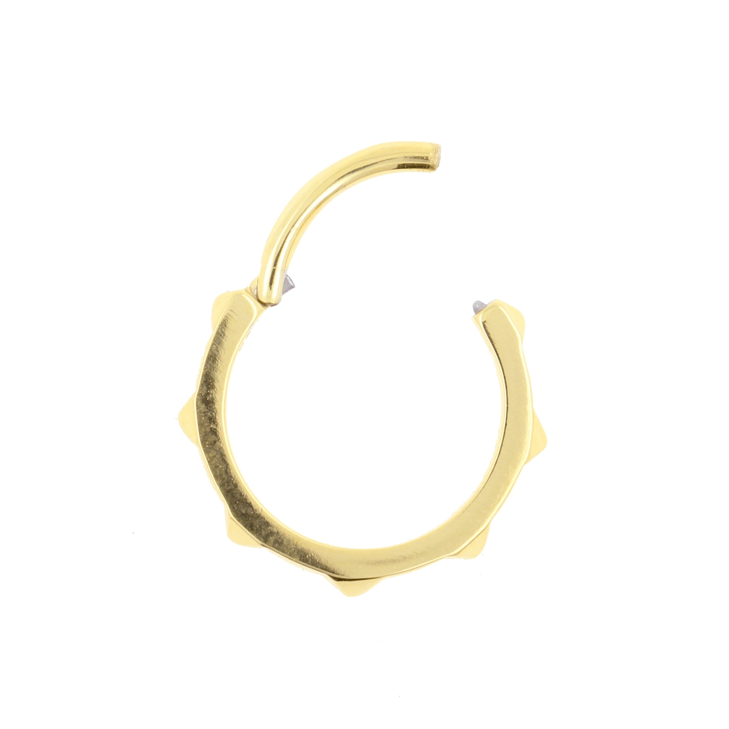 Nickel-Free Stainless Steel Click Ring - Studs Gold