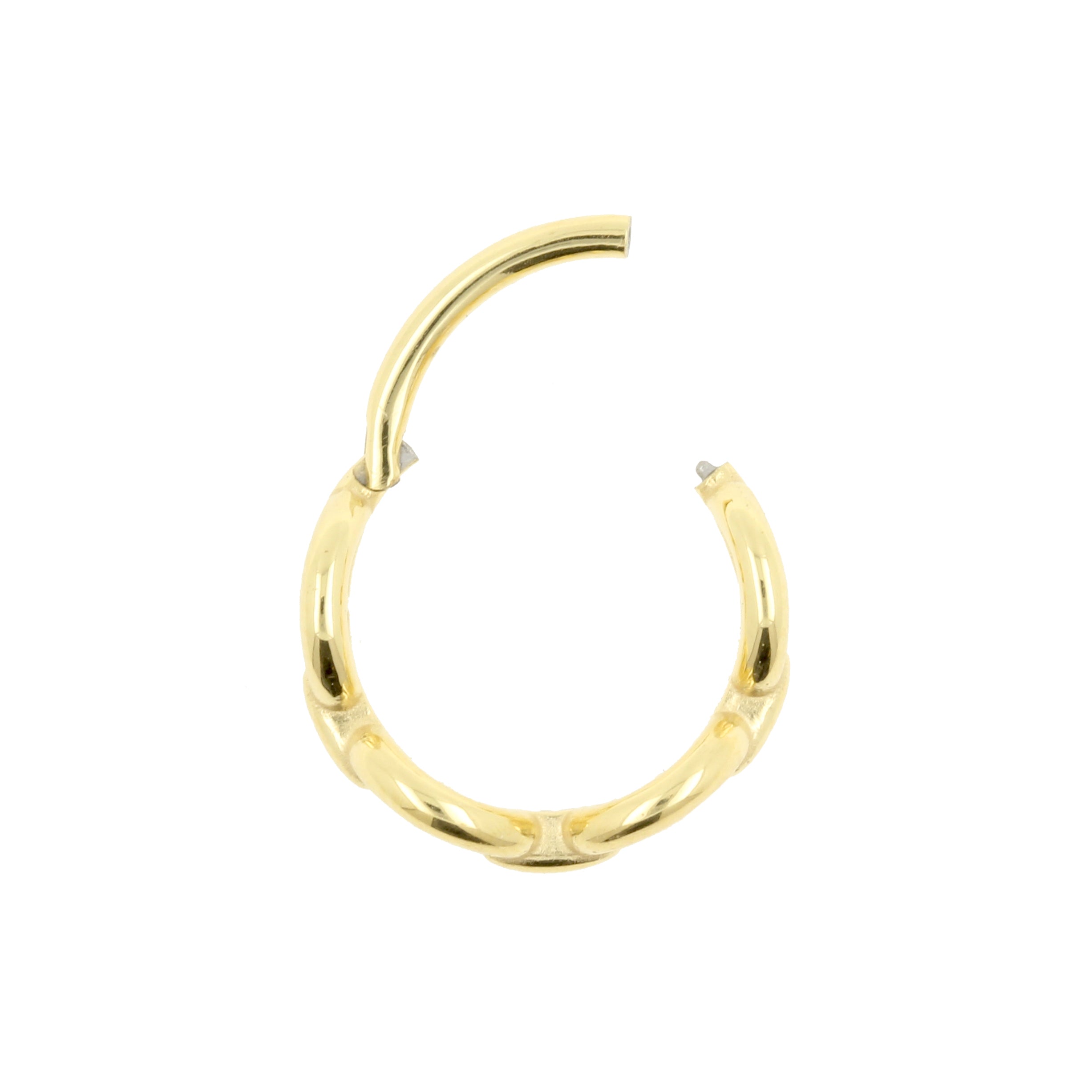 Nickel-Free Stainless Steel Click Ring - Chain Gold