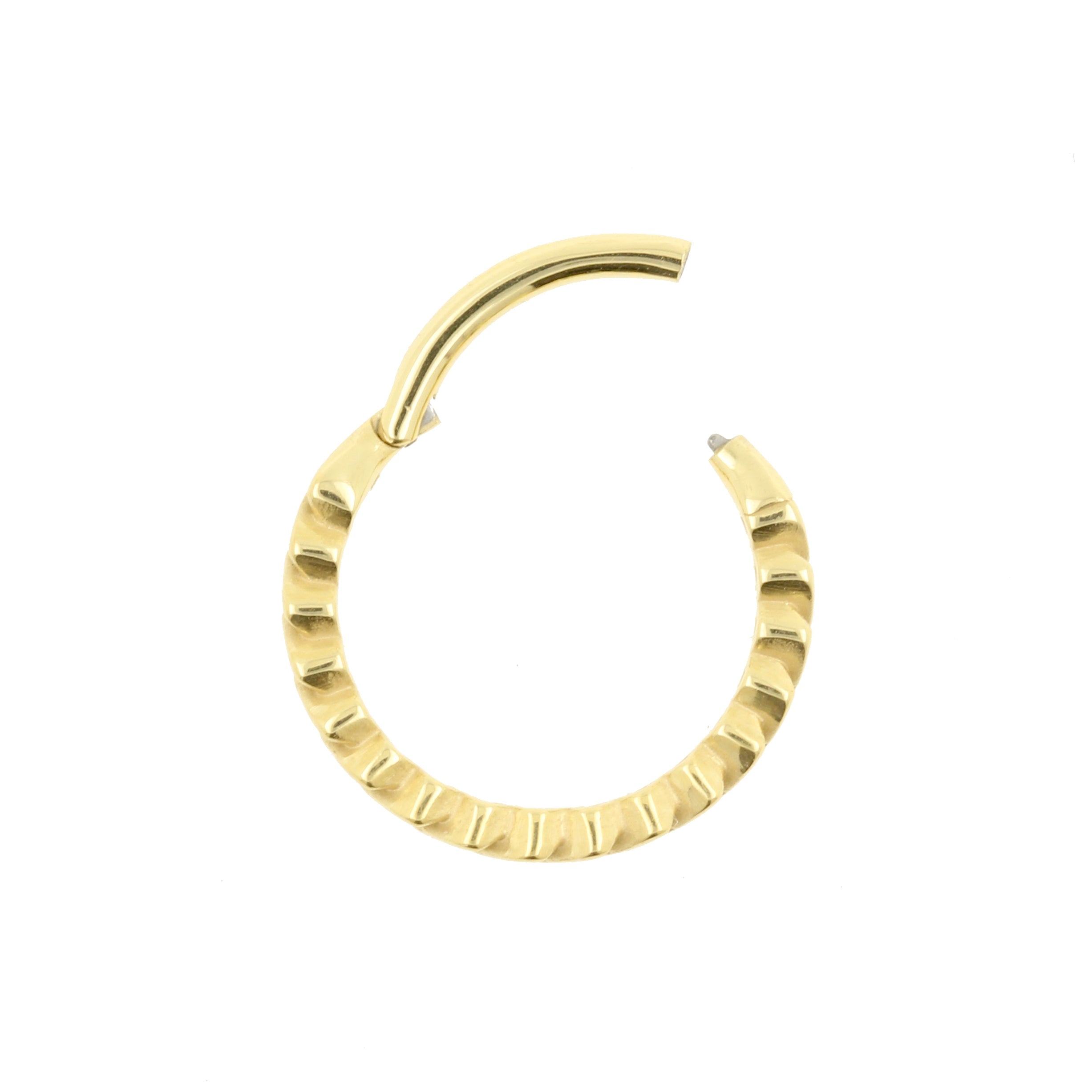 Nickel-Free Stainless Steel Click Ring - Chain Gold