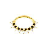 Chirurgisch Stalen Daith Clicker - Zirkonia Vintage Dots Goud