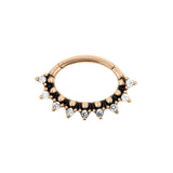 Chirurgisch Stalen Daith Clicker - Zirkonia Vintage Dots Rose Goud