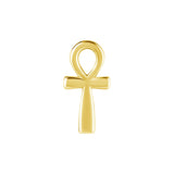 Nikkelvrij Staal Click Ring Bedel - Ankh Goud