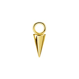 Nikkelvrij Staal Click Ring Bedel - Cone Goud