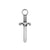 Nickel-Free Stainless Steel Click Ring Charm - Dagger Silver