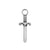 Nickel-Free Stainless Steel Click Ring Charm - Dagger Silver