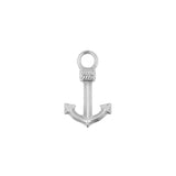 Nikkelvrij Stalen Click Ring Bedel - Anchor Zilver