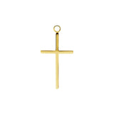 Chirurgisch Staal Click Ring Bedel - Cross Large Goud