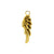 Surgical Steel Click Ring Charm - Angel Wing Gold