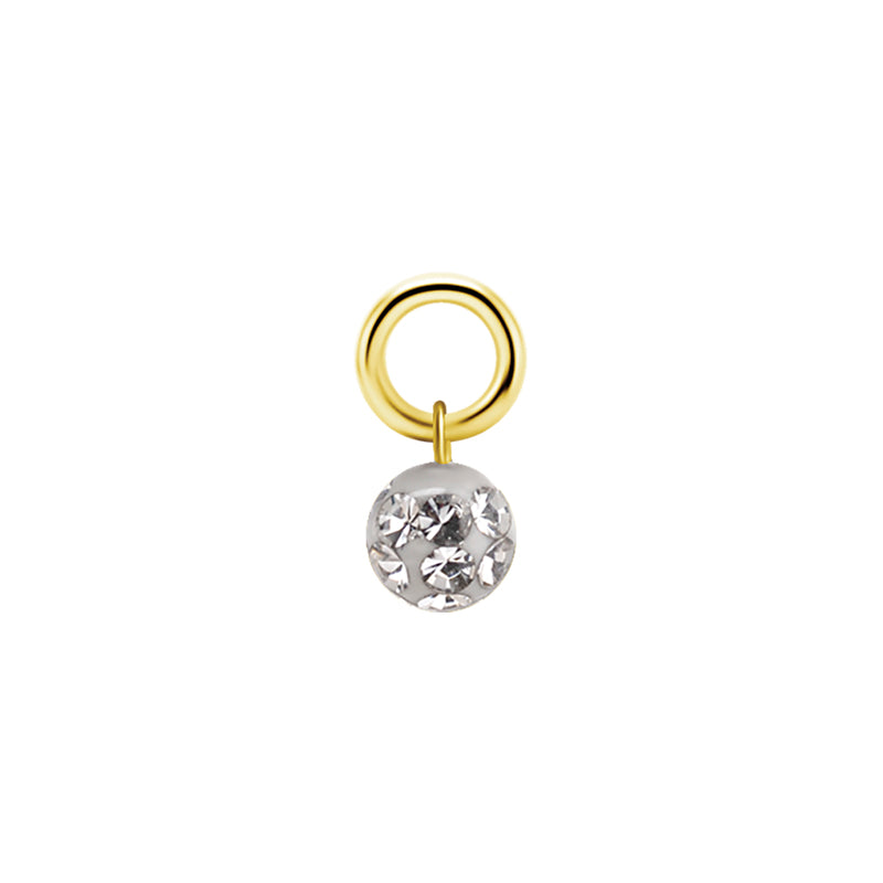 Chirurgisch Staal Click Ring Bedel - Multi Jewelled Ball Goud