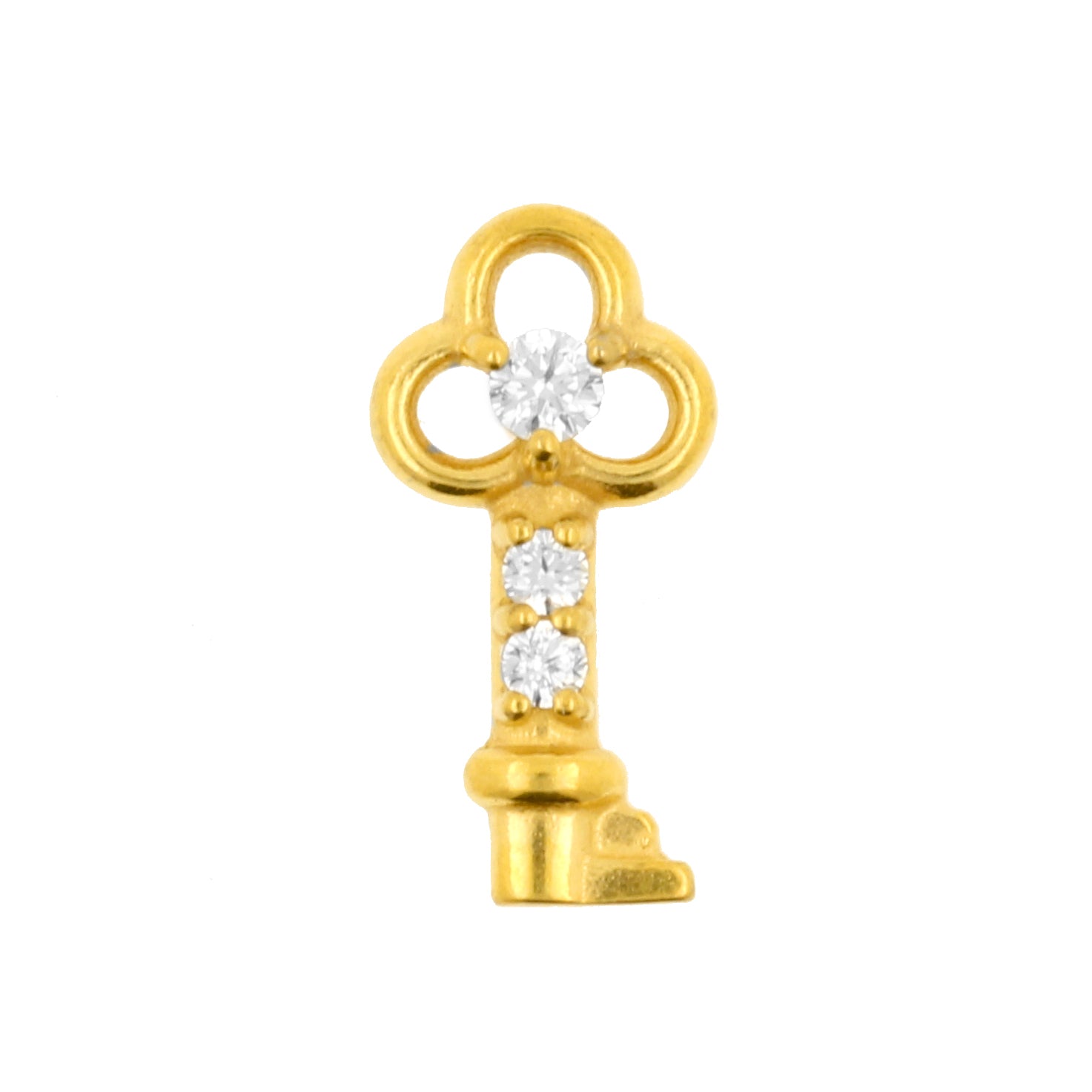 Chirurgisch Stalen Click Ring Bedel - Key Goud