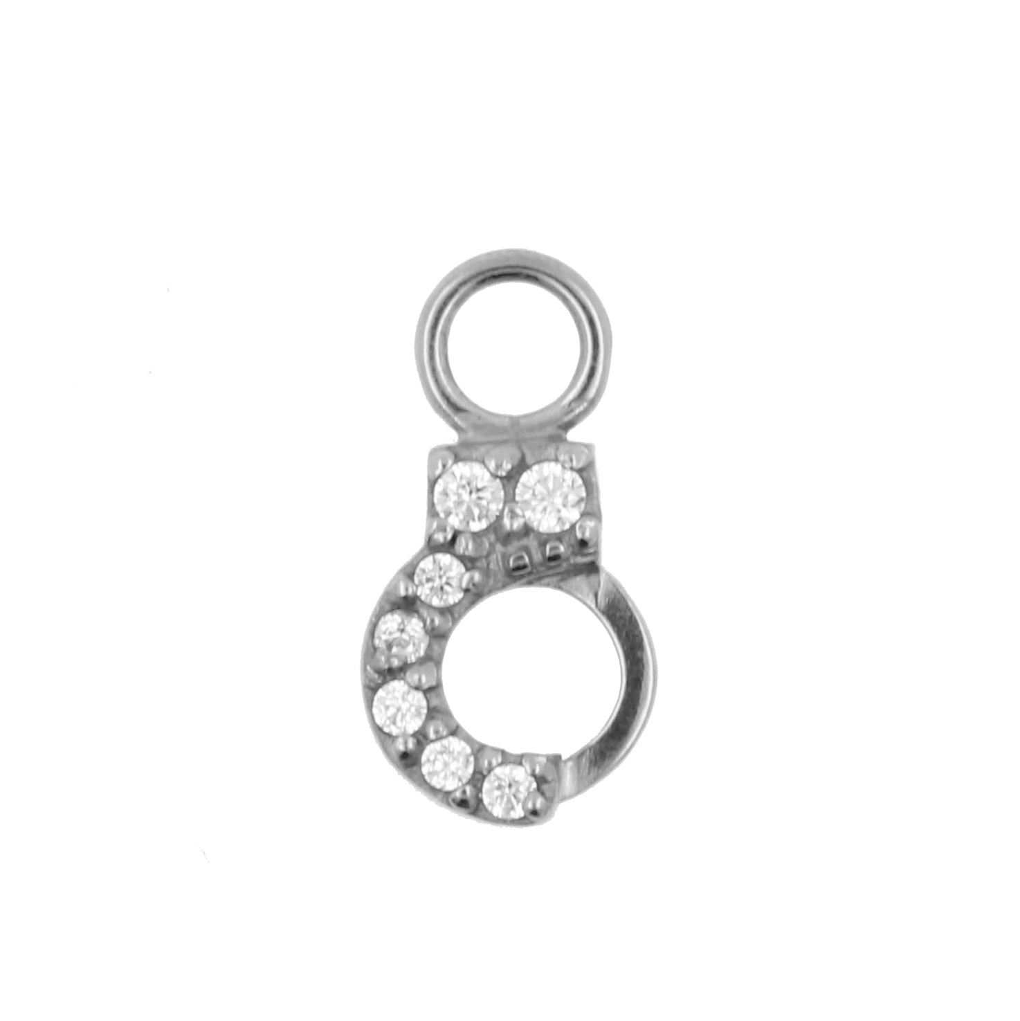 Chirurgisch Stalen Click Ring Bedel - Cuff Zilver