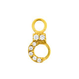 Chirurgisch Stalen Click Ring Bedel - Cuff Goud