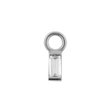 Chirurgisch Stalen Click Ring Bedel - Rectangle Zilver