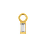 Chirurgisch Stalen Click Ring Bedel - Rectangle Goud