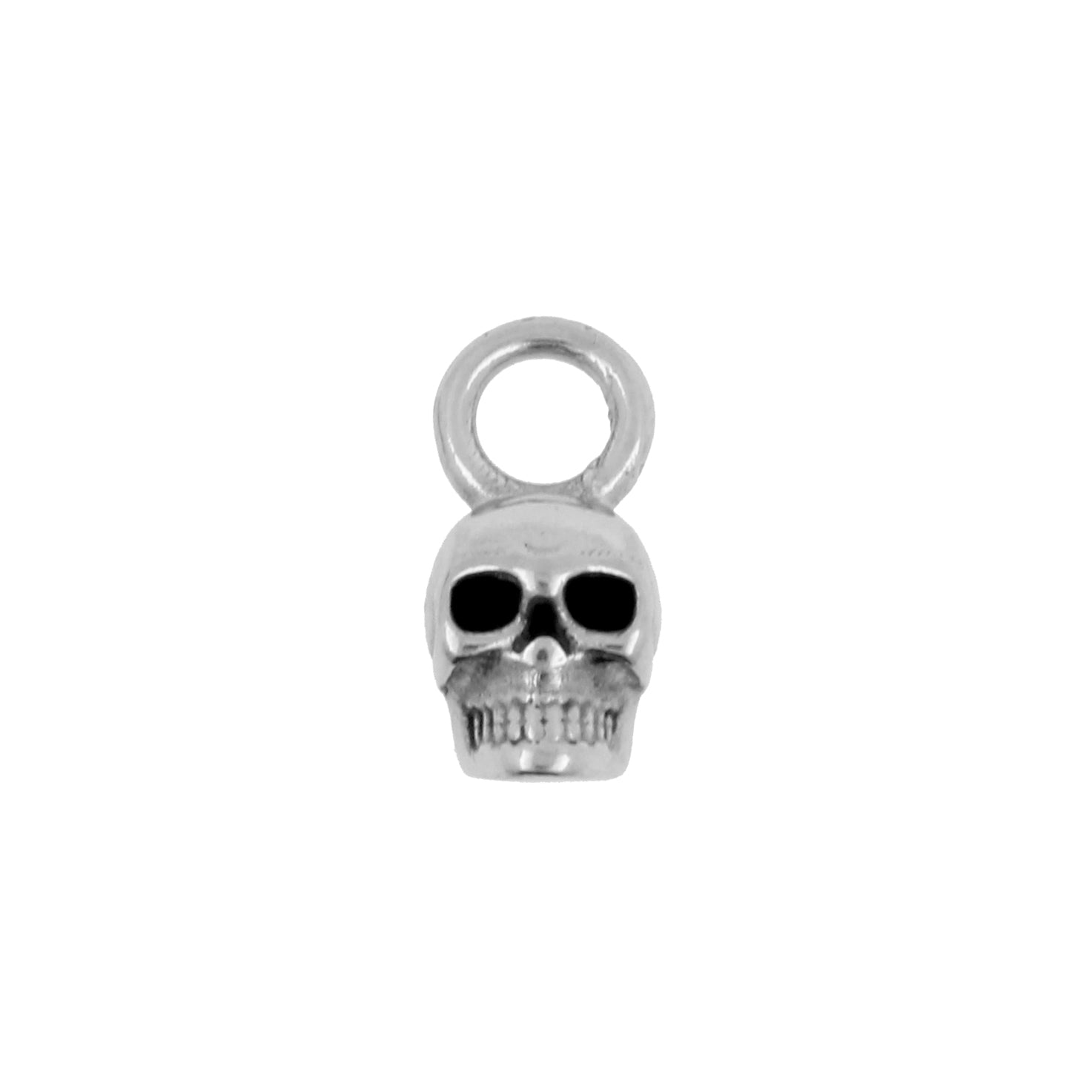 Chirurgisch Stalen Click Ring Bedel - Skull Zilver