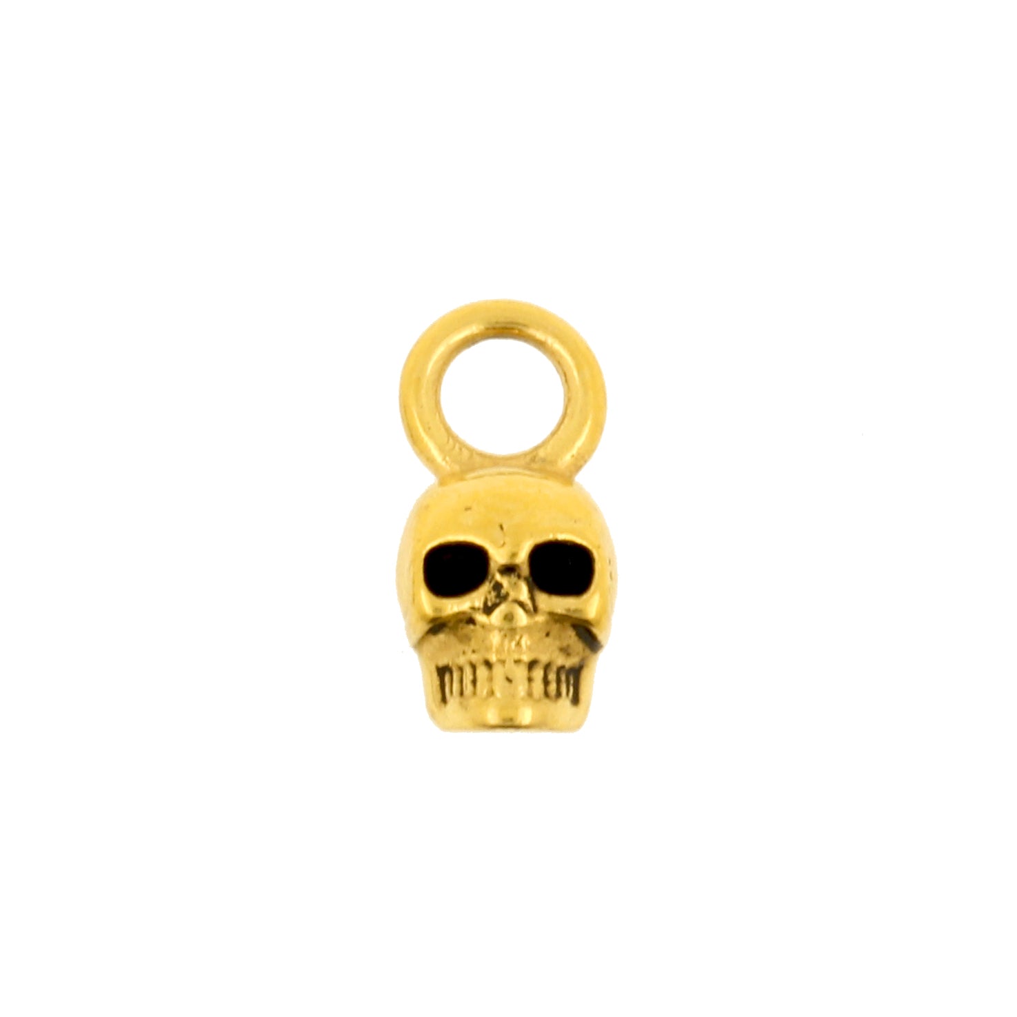 Chirurgisch Stalen Click Ring Bedel - Skull Goud