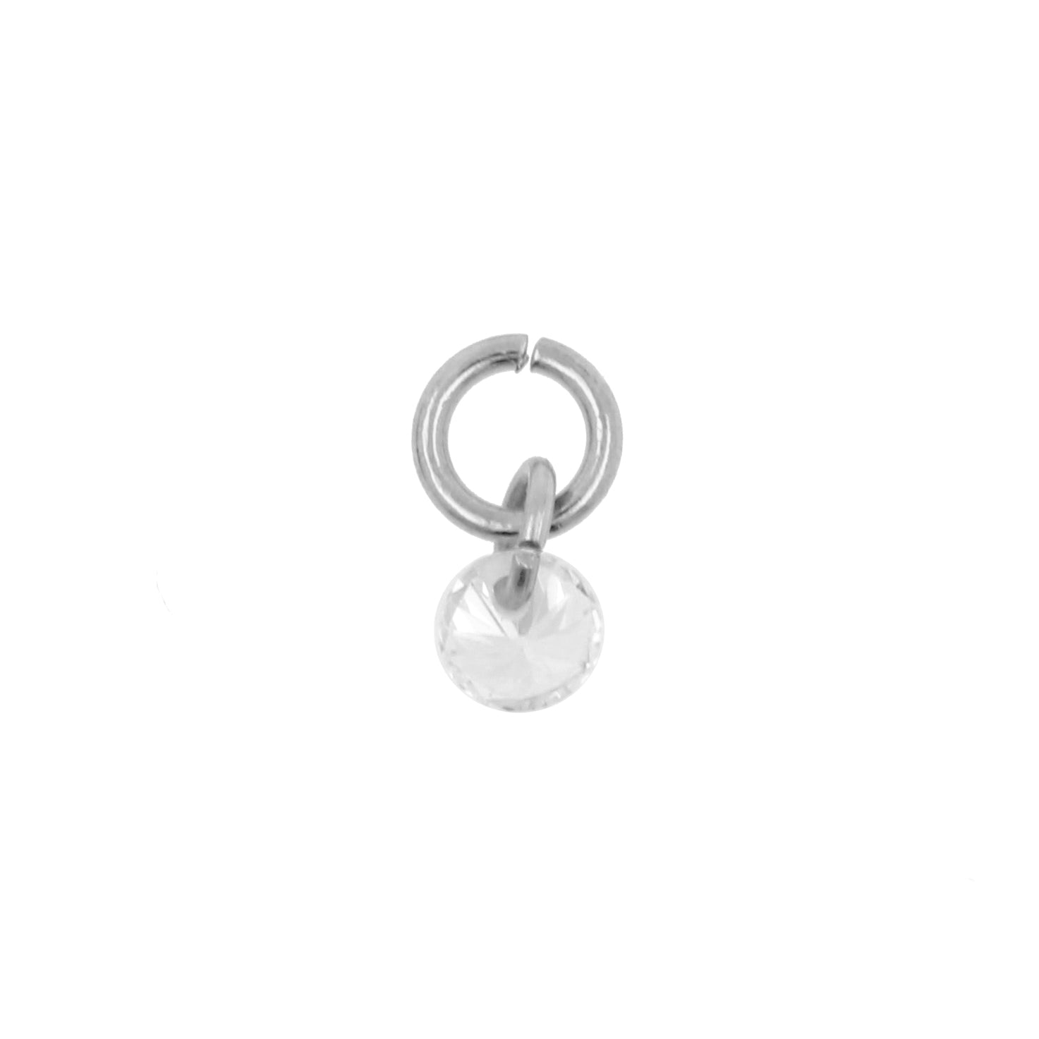 Chirurgisch Stalen Click Ring Bedel - Jewel Zilver