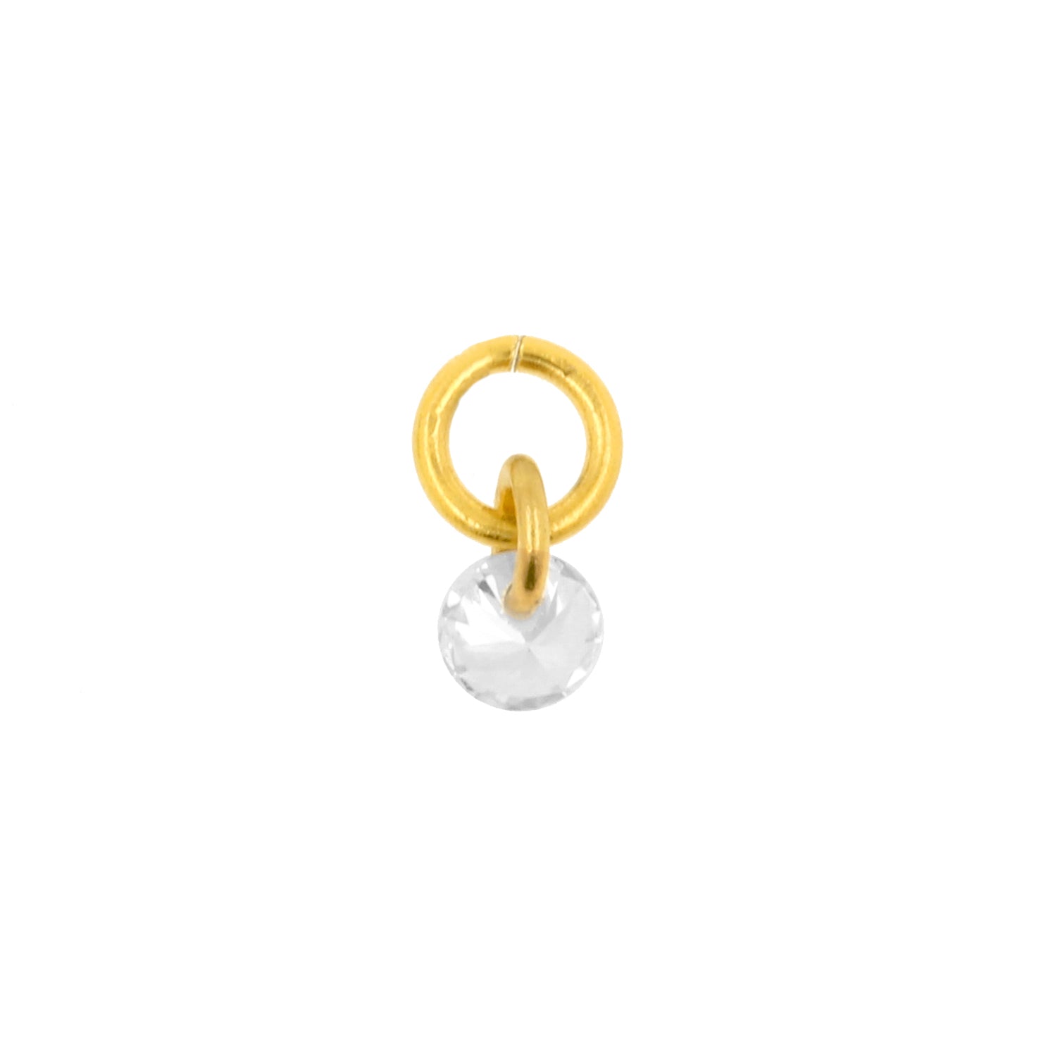 Chirurgisch Stalen Click Ring Bedel - Jewel Goud