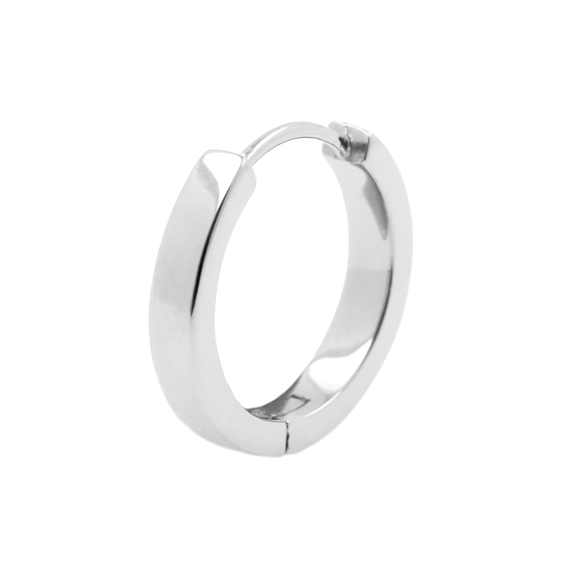 Chirurgisch Stalen Click Hoop Oorbellen Zilver