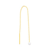 Chirurgisch Stalen Oor Threader Opaal Bal White Opal