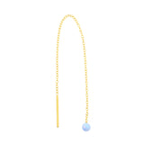 Chirurgisch Stalen Oor Threader Opaal Bal Light Blue Opal