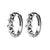 Surgical Steel Click Hoop Earrings - Spikes Silver