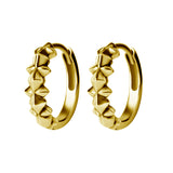 Click Hoop Oorbellen - Spikes Goud