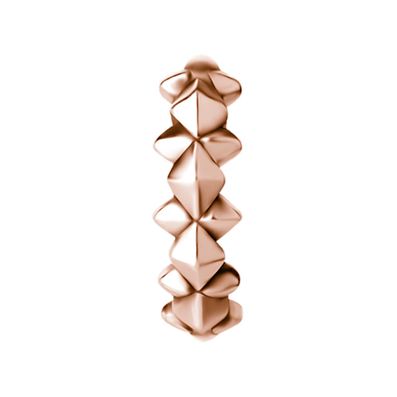 Surgical Steel Click Hoop Earrings - Spikes Rose Gold