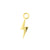 Nickel-Free Stainless Steel Click Ring Charm - Flash Gold