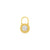 Nikkelvrij Stalen Click Ring Bedel - Vintage Circle - Goud