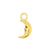 Nikkelvrij Stalen Click Ring Bedel - Moon - Goud