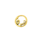 Nikkelvrij Stalen Click Ring Bedel - Leafy Vine - Goud