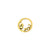 Nikkelvrij Stalen Click Ring Bedel - Leafy Vine - Goud