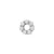 Nikkelvrij Stalen Click Ring Bedel - Zirkonia Donut - Zilver