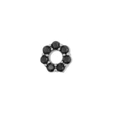 Nikkelvrij Stalen Click Ring Bedel - Zirkonia Donut - Zilver