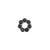 Nikkelvrij Stalen Click Ring Bedel - Zirkonia Donut - Zilver