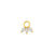 Nikkelvrij Stalen Click Ring Bedel - Marquise Cluster - Goud